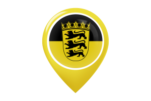 Baden-Württemberg Flag Map Pin Icon flag