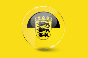 Baden-Württemberg Flag Glossy Round Button flag