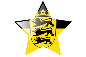 Baden-Württemberg Flag Star Icon flag