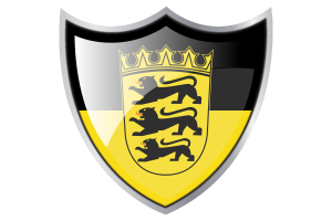 Shield with Flag of Baden-Württemberg flag