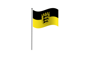 Waving Flag of Baden-Württemberg flag