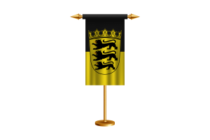 Baden-Württemberg Ceremonial Flag Vector Free flag
