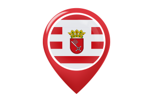 Bremen Flag Map Pin Icon flag