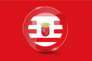 Bremen Flag Glossy Round Button flag