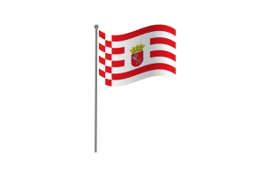 Waving Flag of Bremen flag