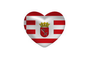 Love of Bremen Heart Shape flag