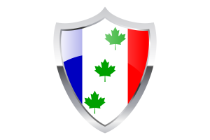 Saint-Éphrem-de-Beauce Flag with Medieval Heater Shield flag