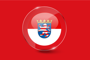 Hesse Flag Glossy Round Button flag