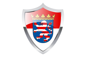 Hesse Flag with Medieval Heater Shield flag