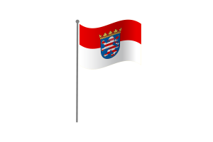 Waving Flag of Hesse flag