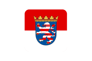 Hesse Flag Square Rounded Shape flag