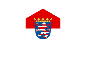 Hesse Flag Hexagon Shape flag