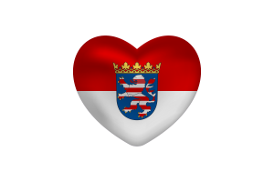 Love of Hesse Heart Shape flag