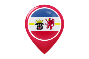 Mecklenburg-Western Pomerania Flag Map Pin Icon flag