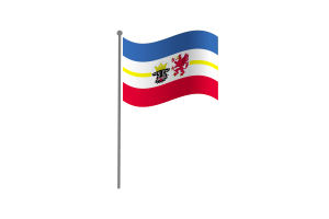Waving Flag of Mecklenburg-Western Pomerania flag