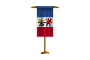 Mecklenburg-Western Pomerania Ceremonial Flag Vector Free flag