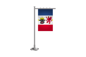 3d Mecklenburg-Western Pomerania Standing Flag flag