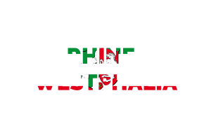 North Rhine-Westphalia Text Art flag