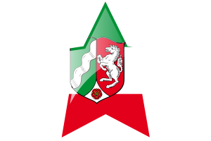 North Rhine-Westphalia Flag Star Icon flag