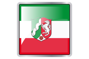 North Rhine-Westphalia Flag Square icon flag