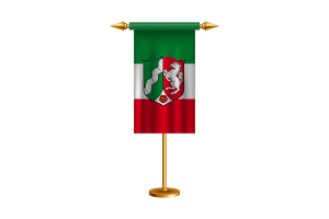 North Rhine-Westphalia Ceremonial Flag Vector Free flag