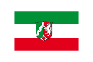 North Rhine-Westphalia Flag Vector Illustration flag