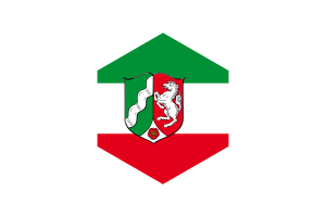 North Rhine-Westphalia Flag Hexagon Shape flag