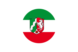 North Rhine-Westphalia Flag Circle Vector Free flag