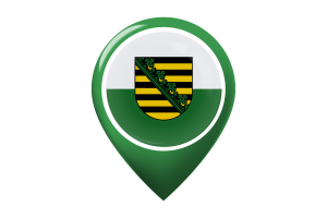 Ikona pinezki mapy flagi Saksonii flag