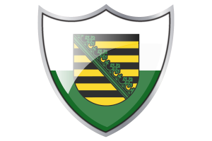 Tarcza z flagą Saksonii flag