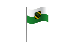 Powiewająca flaga Saksonii flag