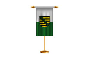 Wektorowa ceremonialna flaga Saksonii za darmo flag