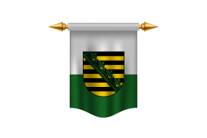 Flaga Saksonii - sztandar królewski flag