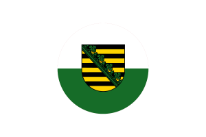 Flaga Saksonii - wektor w kształcie koła za darmo flag