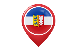 Schleswig-Holstein Flag Map Pin Icon flag