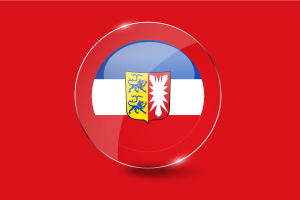 Schleswig-Holstein Flag Glossy Round Button flag