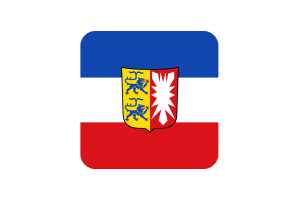 Schleswig-Holstein Flag Square Rounded Shape flag