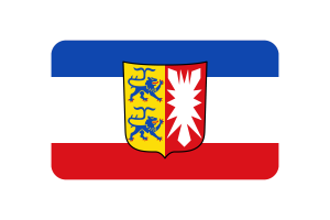 Schleswig-Holstein Flag Rounded Rectangle Vector Illustration flag