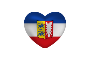 Love of Schleswig-Holstein Heart Shape flag