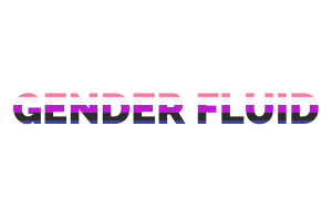 Gender Fluid Text Art flag