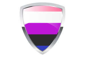 Gender Fluid Shield Flag flag