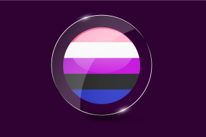 Gender Fluid Flag Glossy Round Button flag