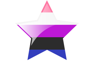 Gender Fluid Flag Star Icon flag
