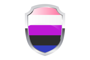 Gender Fluid Shield Logo flag