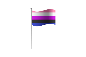 Waving Flag of Gender Fluid flag