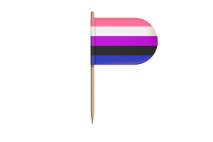 Gender Fluid Flag for Desk, Table flag