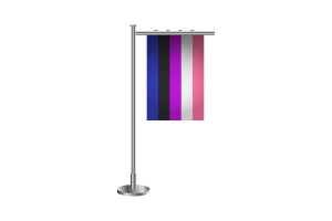 3d Gender Fluid Standing Flag flag