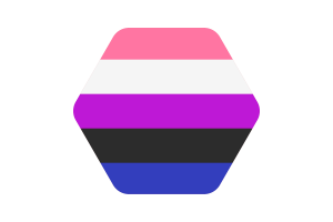 Gender Fluid Flag Vector Illustration flag