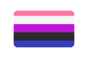 Gender Fluid Flag rounded Rectangle Vector Illustration flag