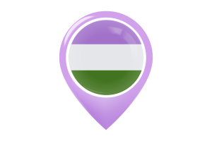 Genderqueer Flag Map Pin Icon flag